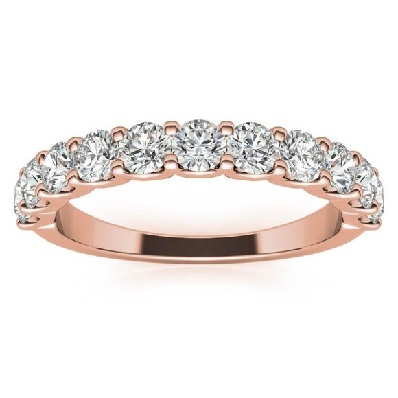 11-stone 3mm Round Moissanite Anniversary Band - Picture 11 of 16